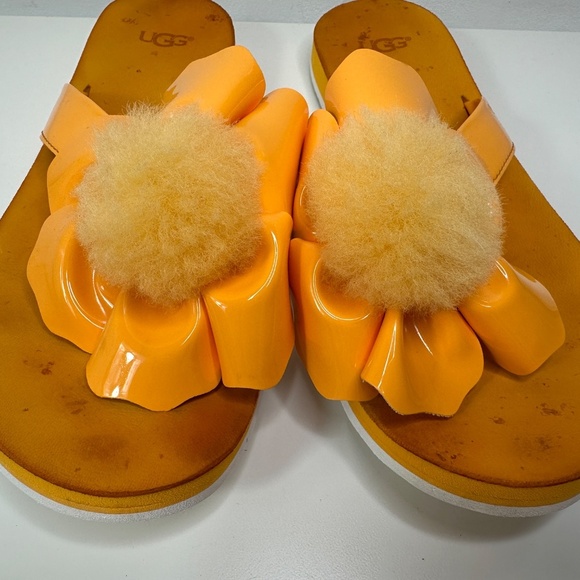 UGG Popy Orange Zinnia Flip Flops Women's Size 10 - Picture 6 of 11